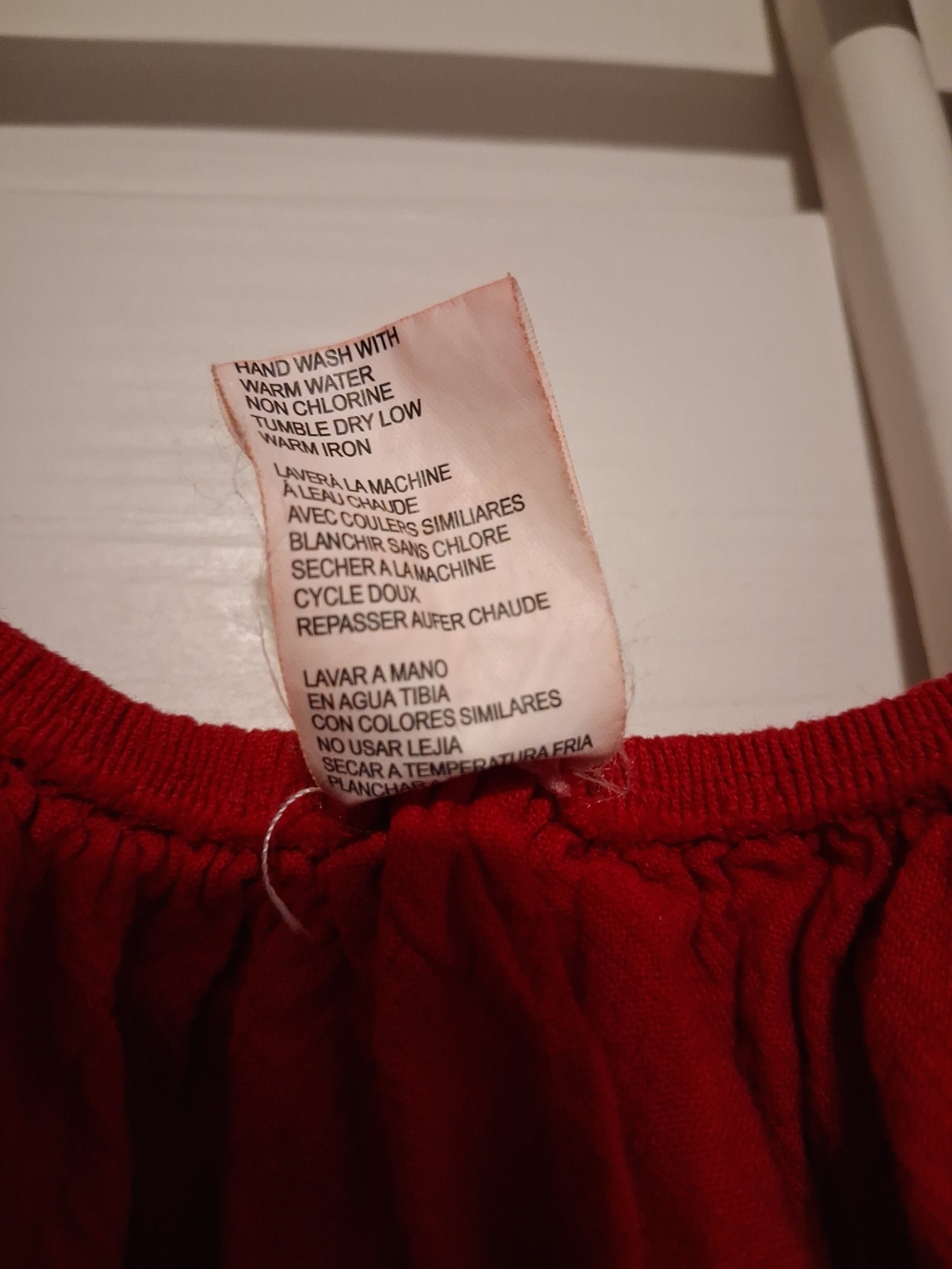Red Peasant 100% Cotton Dress size Medium - Picture 8 of 10